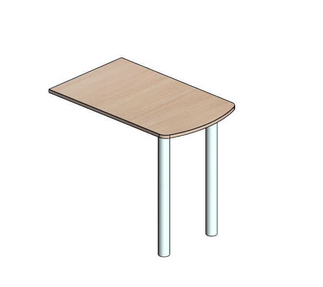 Стіл приставний на хромованих ніжках (55064) АНШАР ГРУП 550х900х750 мм.